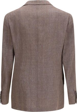 Brunello Cucinelli Mens Brown Linen Blazer Clothing