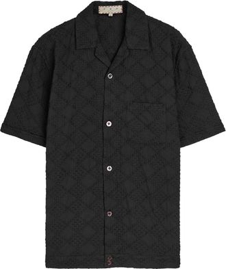 SMR Days Paraiso Embroidered Cotton Shirt - Black - XL
