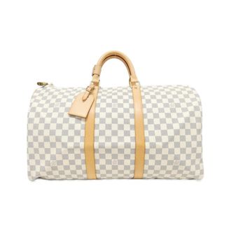 Louis Vuitton Azur Damier Azur Damier Azur Coated Canvas Boston Bag (Pre-Owned)