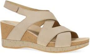Dansko Shyla Strappy Wedge Sandal in Sand Milled Nubuck at Nordstrom Rack, Size 10.5-11Us / 41Eu
