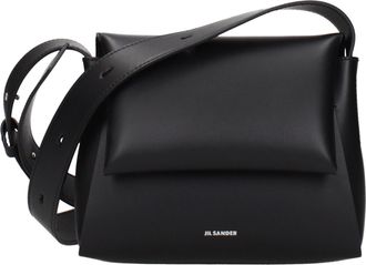 Jil Sander Black Leather Crossbody Womens Bag