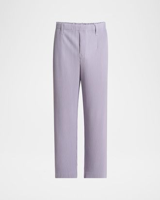 Homme Plissé Issey Miyake Mens Tailored Pleats Straight-Leg Pants