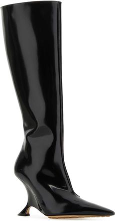 Bottega Veneta Womens Black Leather Rocket Boots Stivali