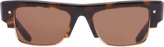 Valentino Brown Rectangular Unisex Sunglasses VLS-164 C 52