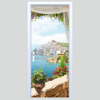 OEM Adhesivo De Tela Para Puerta Con Una Hermosa Vista Desde La Ventana 300pd