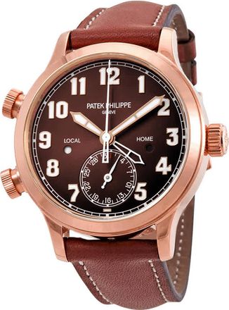 Patek Philippe Calatrava Pilot Travel Time 18kt Rose Gold Automatic Ladies Watch 7234R-001
