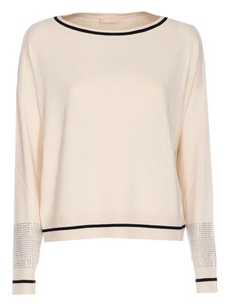 Liu Jo rhinestone-embellished top - White