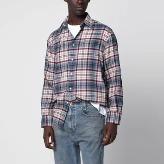 Willy Chavarria Camicia a quadri multicolore in cotone