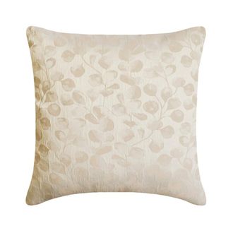 OEM Fundas De Almohada Decorativas Homecentric, Color Beige, 35,5 Cm X 35,5 Cm, Paquete De 2, Fundas De Coj&iacute;n Jacquard Con Estampado Floral, Estilo Modern