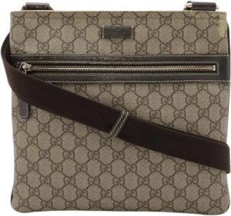 Gucci Pre-owned Cross Body Bags, female, Beige, Size: ONE SIZE Pre-owned GG Plus Shoulder Bag