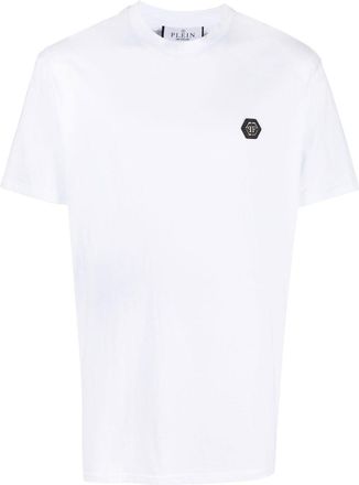 Philipp Plein logo-patch cotton T-shirt - men - Cotton - XXXL - White