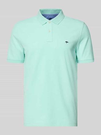 Fynch-Hatton Fynch-Hatton Regular Fit Poloshirt mit Logo-Stitching in Mint, Gr&ouml;&szlig;e 3XL