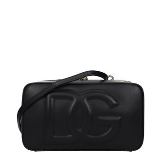 Dolce & Gabbana Dolce&Gabbana Damens Umh&auml;ngetaschen Leder Schwarz