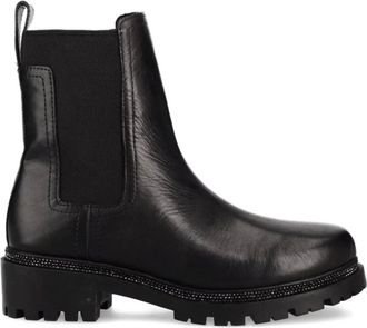 DKNY leather chelsea boots - women - Rubber/Leather/Leather - 36 - Black