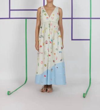 Conditions Apply Febia Printed Midi Dress In Multi
