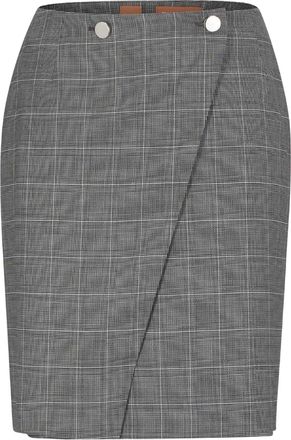 HUGO BOSS Vanata geruite rok voor dames (Grijs)