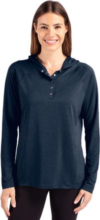 Cutter & Buck Coastline Epic Comfort Womens Hooded Long Sleeve Pullover Shirt