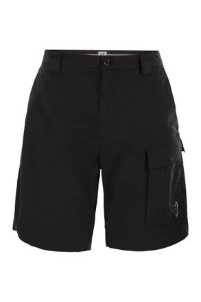 C.P. Company C. P. Company Cotton Cargo Shorts With Lens
