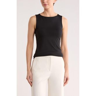 Nordstrom Rack Scoop Neck Sculpt Knit Tank in Black at Nordstrom Rack, Size X-Large