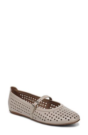 Naturalizer Aria Perforated Mary Jane Flat in Ivory Mist at Nordstrom, Size 10.5