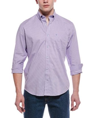 Tailorbyrd Tailorbyrd Signature Micro Gingham Button Down Shirt