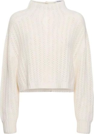 Max Mara Hodeida Cropped Jumper - female - Max Mara - Round-neck Knitwear - Beige - XS - Knitwear