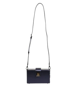 Dolce & Gabbana Blue DG BOX Lambskin Leather Crossbody Strap Womens Bag (Pre-Owned)
