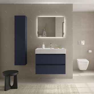 Cygnus Bath Mueble Ba&ntilde;o Bequia 100cm Y Lavabo Azul 100x45x66