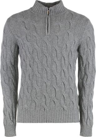 Moorer Truien - Heren - Cashmere truien - Grijs - M - Truien & Vesten