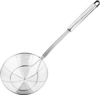 OEM Cuchara Coladora De Acero Inoxidable Con Forma De Ara&ntilde;a - 13,7 Cm - Plateada