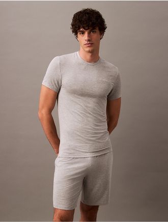 Calvin Klein Mens Ultra Soft Modal Crewneck Sleep T-Shirt - Grey - XL