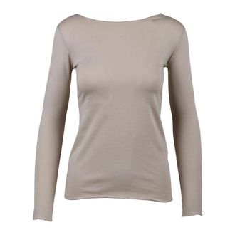 Alpha Studio Long Sleeve Tops, female, Gray, Size: XL Long Sleeve T-shirt