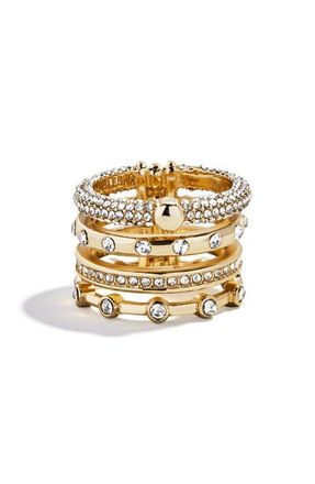 BaubleBar Rosaire Multiband Ring in Clear at Nordstrom, Size 7