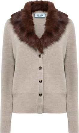 Blugirl Dames, Truien, Beige, Maat: XS Wol