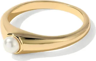 Miranda Frye Greta Natural Pearl Ring in Gold/pearl at Nordstrom, Size 7