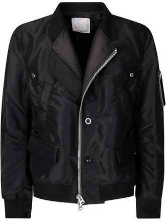 sacai twill jacket - Black