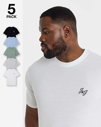 Jack & Jones Jack & Jones Joseph 5 Pack T-Shirt