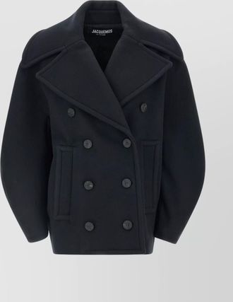 Jacquemus double-breasted coat featuring notched lapels