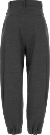 Moschino Womens Grey Wool Pant Grigio Exterior: Virgin Pantaloni Trousers