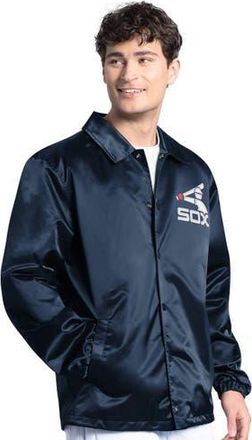 Starter Mens Starter Navy Chicago White Sox Cooperstown Collection Point Man Full-Snap Coaches Jacket at Nordstrom, Size Xx-Large