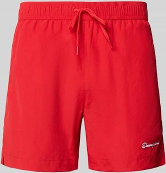 Champion Badehose mit elastischem Bund und Label-Stitching in Rot, Gr&ouml;&szlig;e XXL