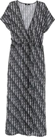 Karl Lagerfeld Copricostume Lungo Fant - Dames - Wikkelkleedje - Zwart - L - Kleedjes