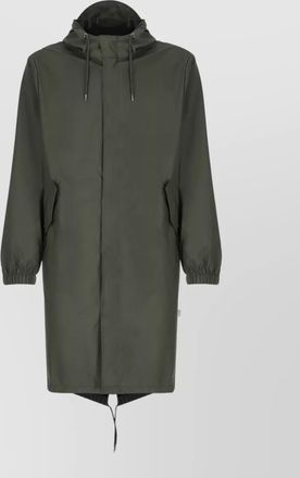 Rains hooded long-sleeve raincoat