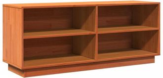 vidaXL Shoe Cabinet Wax Brown 110x34x45 cm Solid Wood Pine vidaXL