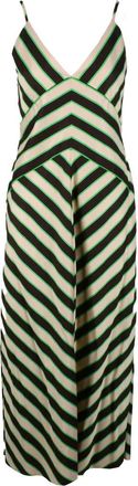 Msgm Long Dress - Beige/Black