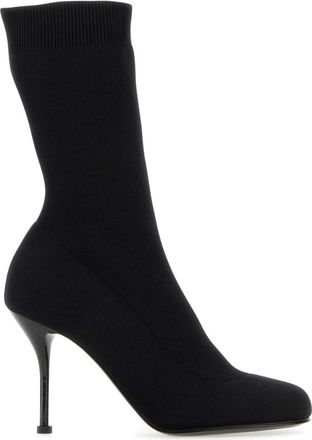 Alexander McQueen Black Knitted Ankle Boots