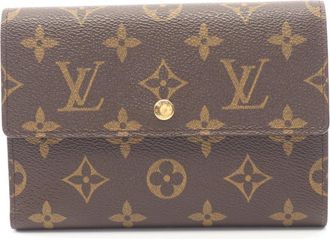 Louis Vuitton Brown Monogram Pvc Coated Canvas Leather Wallet (Tri-Fold) (Pre-Owned)