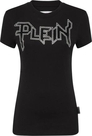 Philipp Plein Stijlvol T-shirt - Dames - T-shirts - Zwart - M - Katoen - Tops