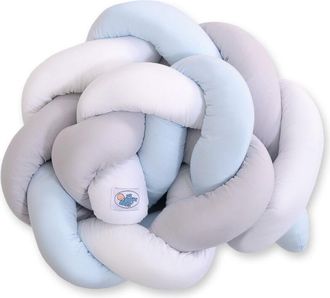 OEM Protector De Cuna Trenzado: Blanco, Gris Y Azul