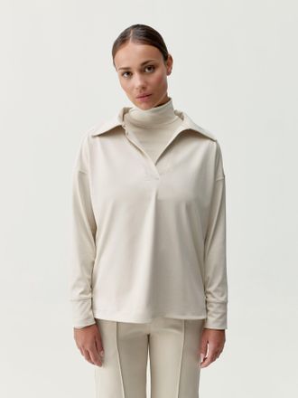 Born Living Yoga Sweatshirts Lua Polo Winter Ecru